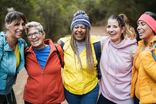 five foreigner women in the woods